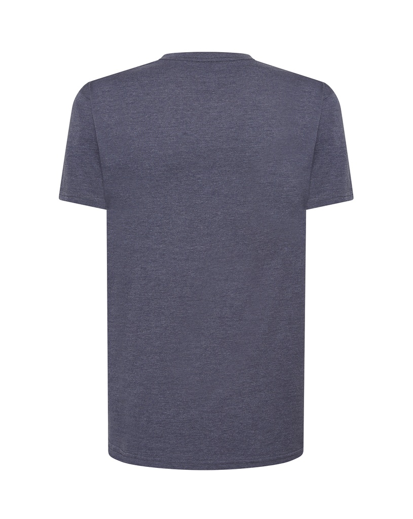 T-shirt slim z dekoltem V, krótki rękaw - Denim Heather