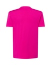 T-shirt slim z dekoltem V, krótki rękaw - Fuchsia