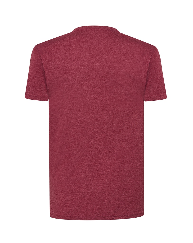 T-shirt slim z dekoltem V, krótki rękaw - Burgundy Heather
