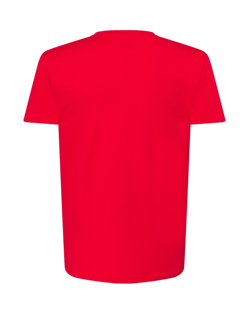 T-shirt slim z dekoltem V, krótki rękaw - Red