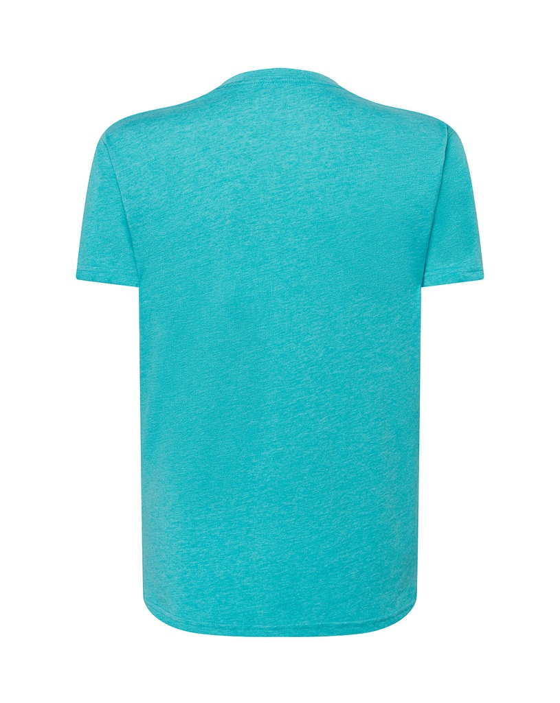 T-shirt slim z dekoltem V, krótki rękaw - Turquoise Heather