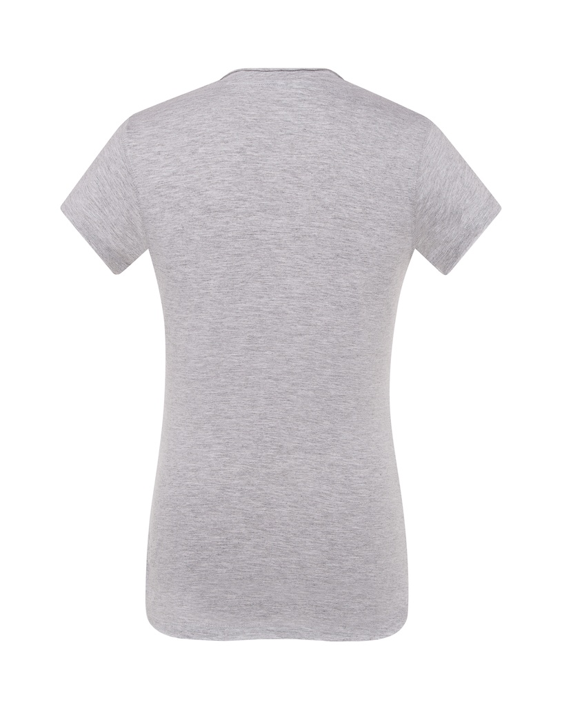 Damska koszulka Slim z dekoltem V - Ash Melange