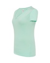 Damska koszulka Slim z dekoltem V - Mint Green