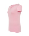 Damska koszulka Slim z dekoltem V - Pink