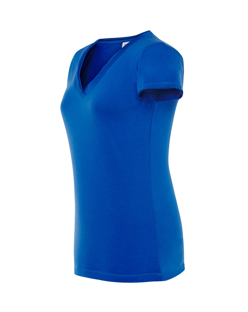 Damska koszulka Slim z dekoltem V - Royal Blue