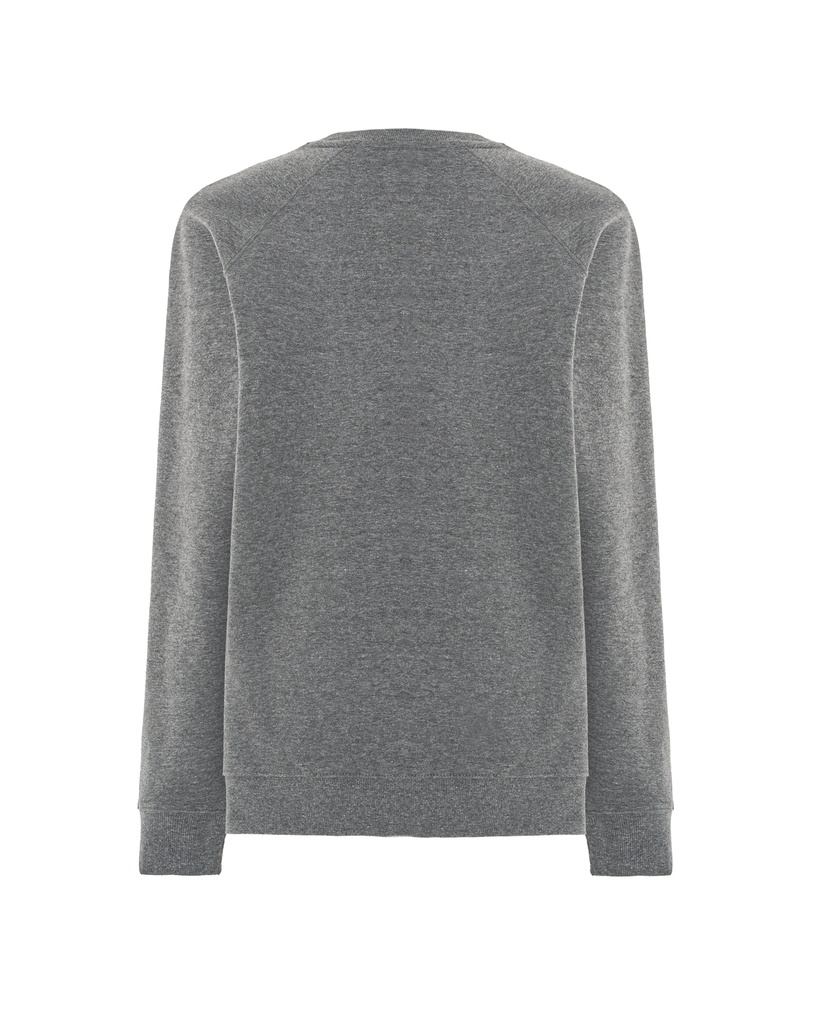 Bluza Unisex Klasyczna z Raglanowymi Rękawami - Dark Grey Melange