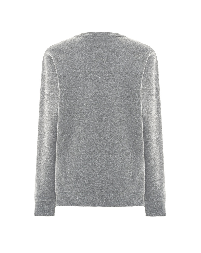 Bluza Unisex Klasyczna z Raglanowymi Rękawami - Grey Melange
