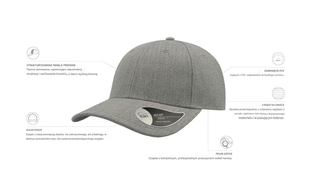 Czapka Beat - Grey Melange