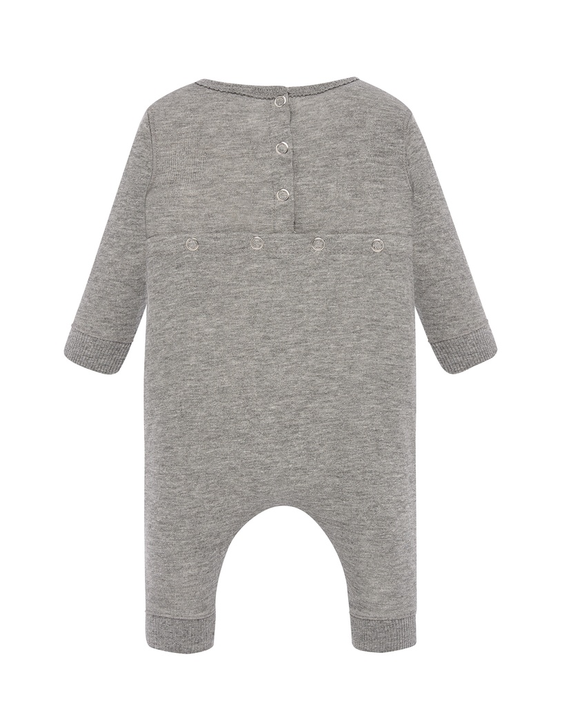 Kombinezon dziecięcy z długim rękawem - Grey Melange