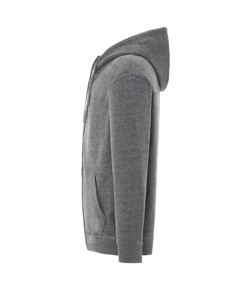 Bluza z kapturem unisex na zamek - Dark Grey Melange
