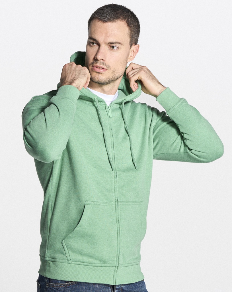 Bluza z kapturem unisex na zamek - Steel Blue