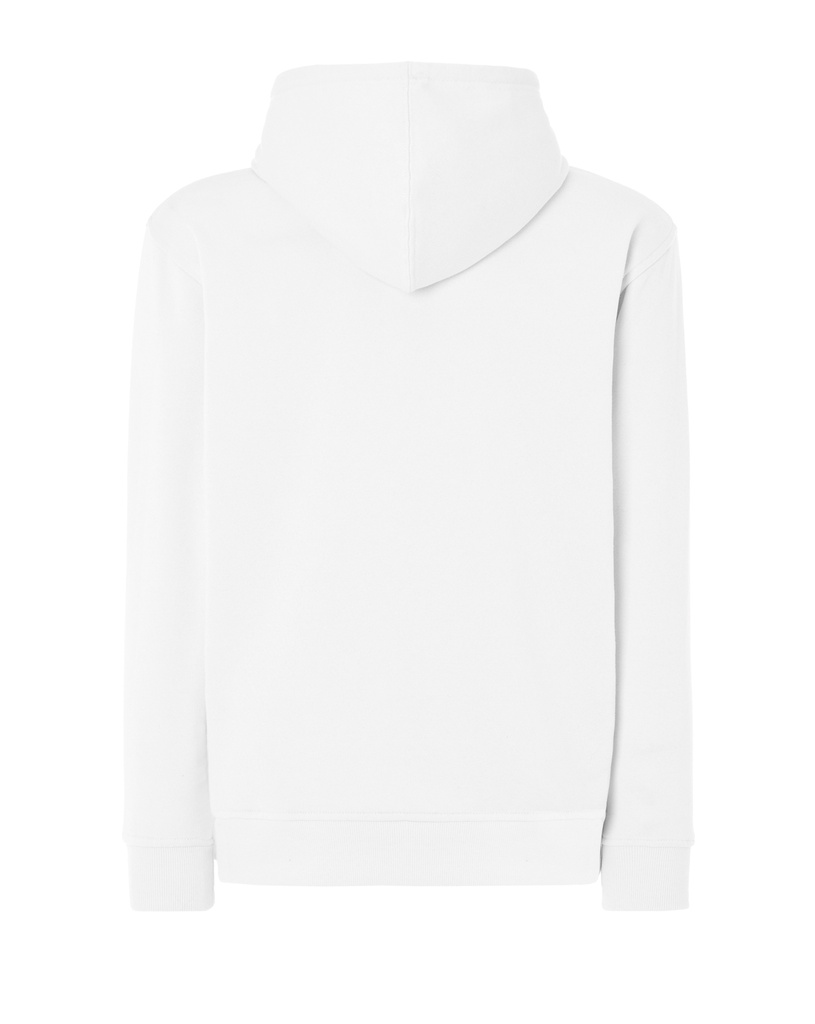 Bluza z kapturem unisex na zamek - White
