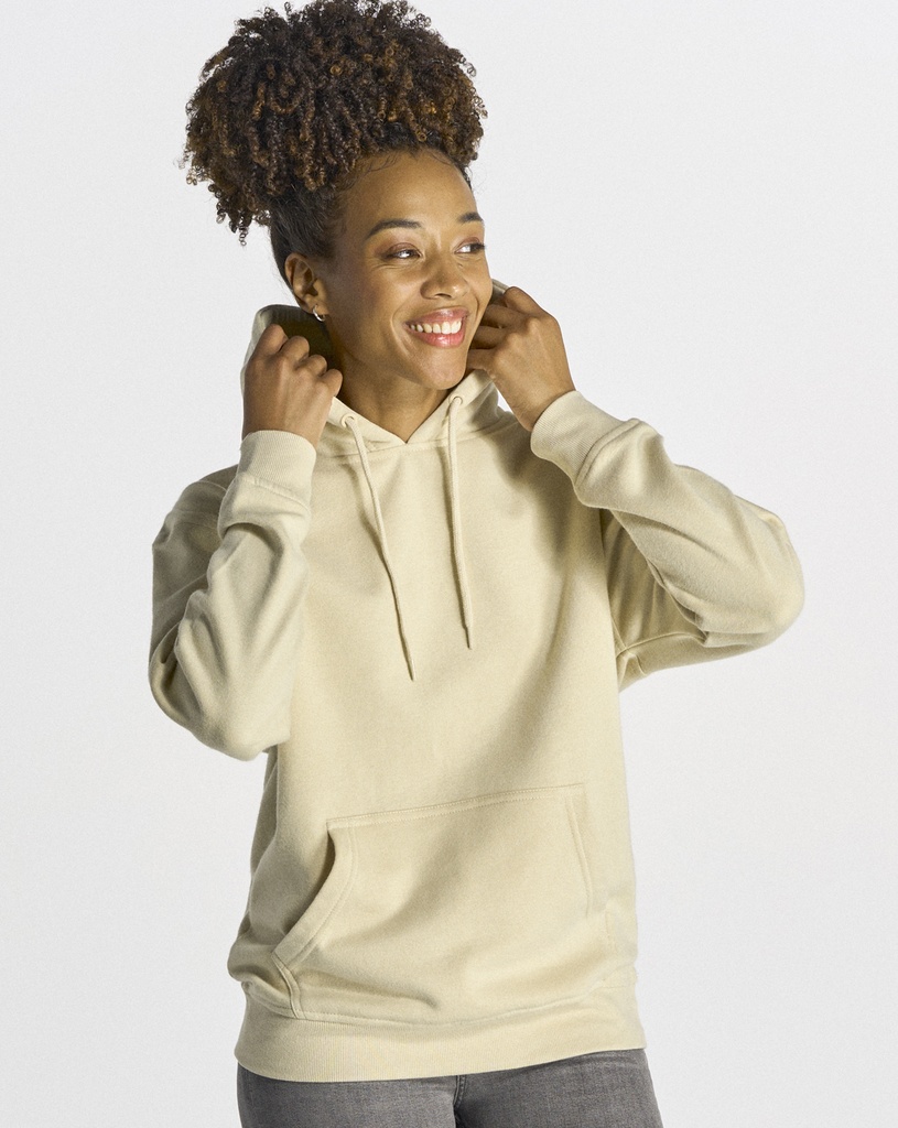 Bluza unisex z kapturem i kieszenią kangurką - Buttercream