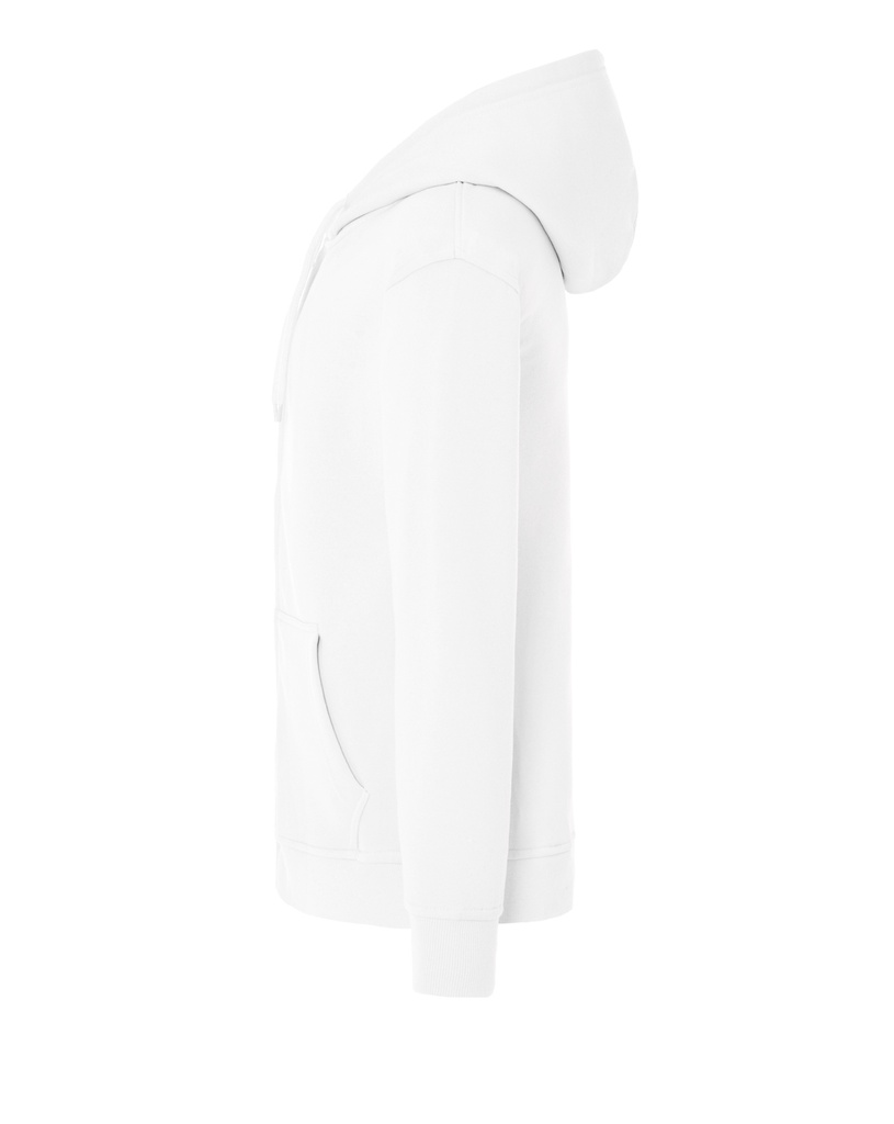 Bluza unisex z kapturem i kieszenią kangurką - White