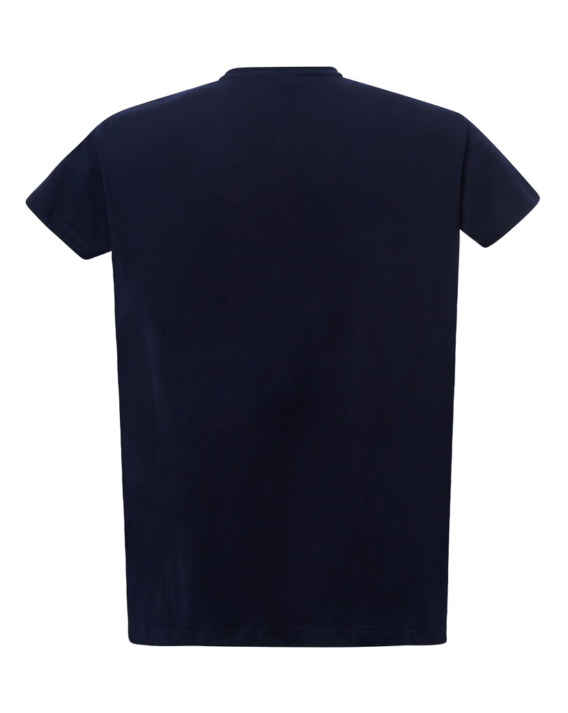 Damski T-Shirt Slim z Krótkim Rękawem - Navy