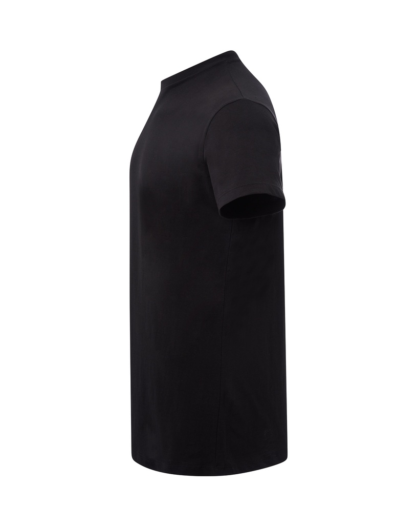 Damski T-Shirt Slim z Krótkim Rękawem - Black