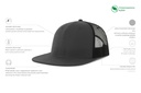Czapka Snap Mesh-S - Dark Grey & Black