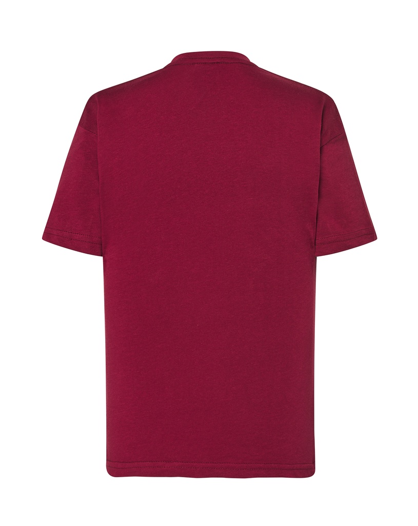 T-Shirt Dziecięcy Klasyczny z Krótkim Rękawem - Burgundy