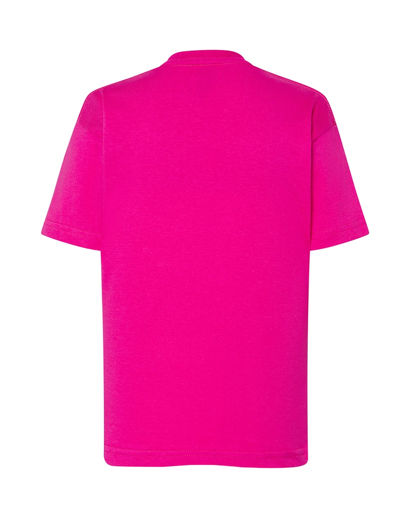 T-Shirt Dziecięcy Klasyczny z Krótkim Rękawem - Fuchsia