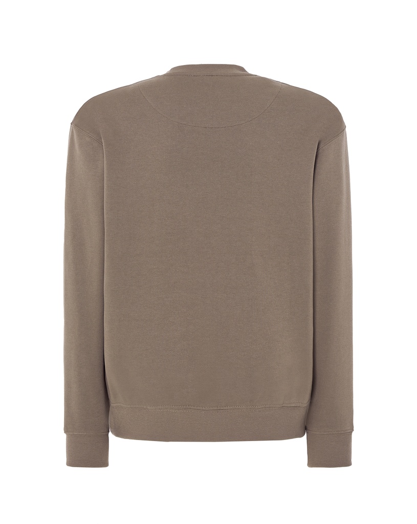 Bluza Unisex z Okrągłym Dekoltem - Brown Dark