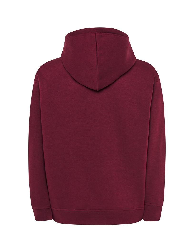 Bluza z kapturem i kieszenią kangurką - Burgundy