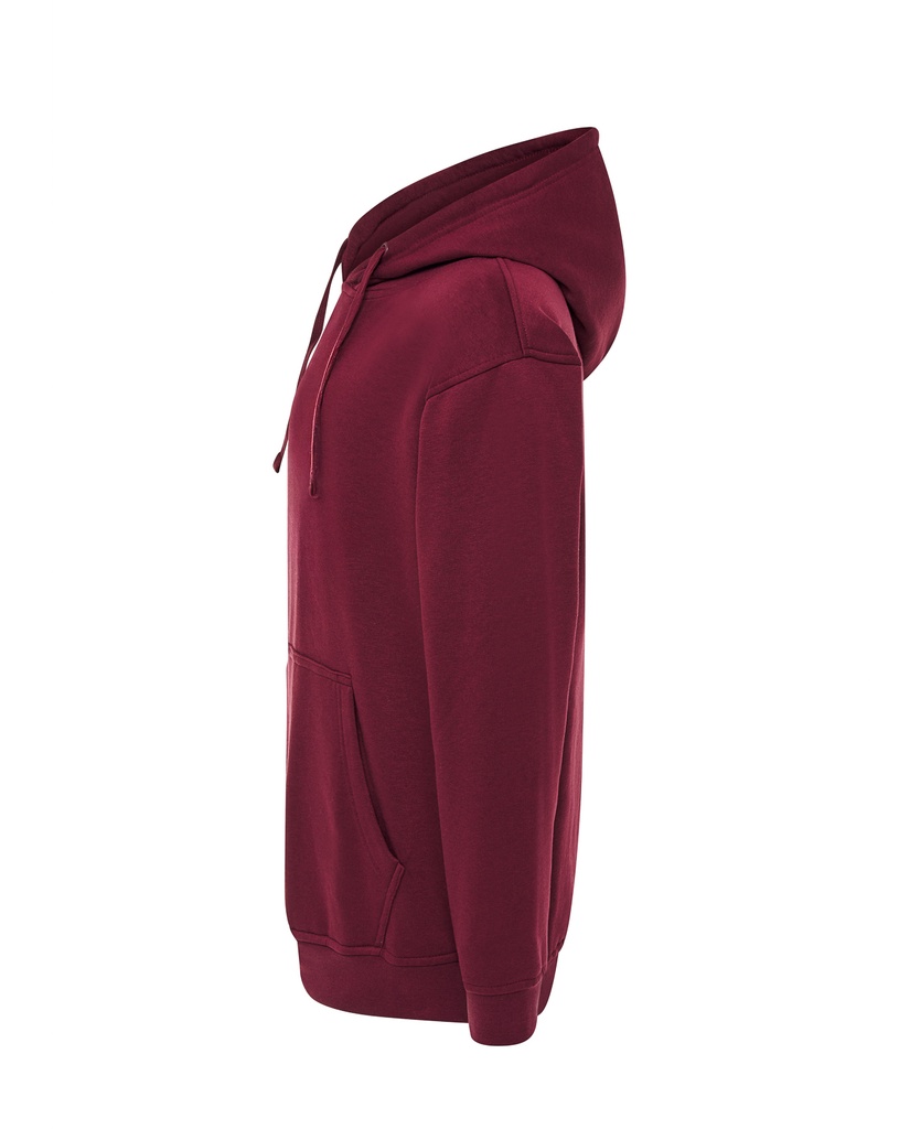 Bluza z kapturem i kieszenią kangurką - Burgundy