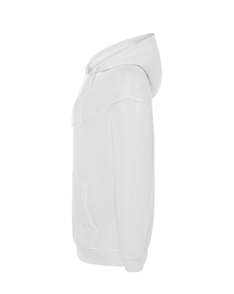 Bluza z kapturem i kieszenią kangurką - White