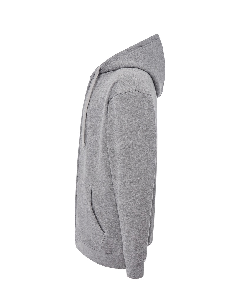 Bluza z kapturem na zamek - Grey Melange