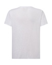 Damski T-shirt Slub z Dekoltem w Serek - White