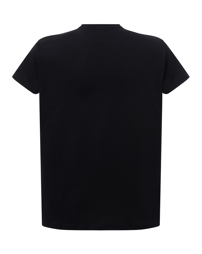 Damski t-shirt slim z dekoltem V, krótki rękaw - Black
