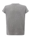 Damski t-shirt slim z dekoltem V, krótki rękaw - Grey Melange