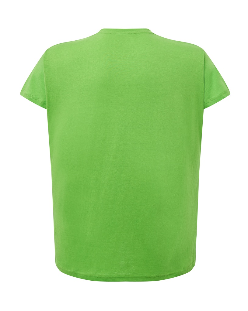 Damski t-shirt slim z dekoltem V, krótki rękaw - Lime