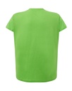 Damski t-shirt slim z dekoltem V, krótki rękaw - Lime