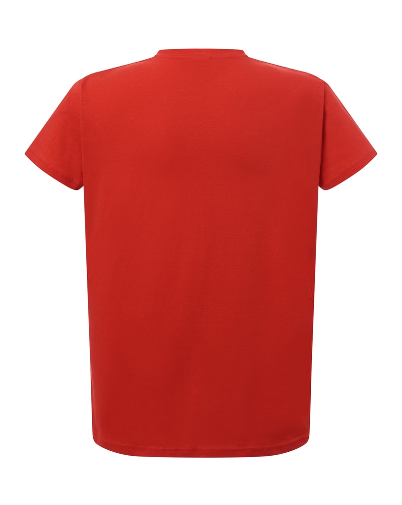 Damski t-shirt slim z dekoltem V, krótki rękaw - Red