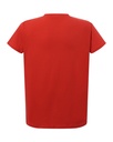 Damski t-shirt slim z dekoltem V, krótki rękaw - Red