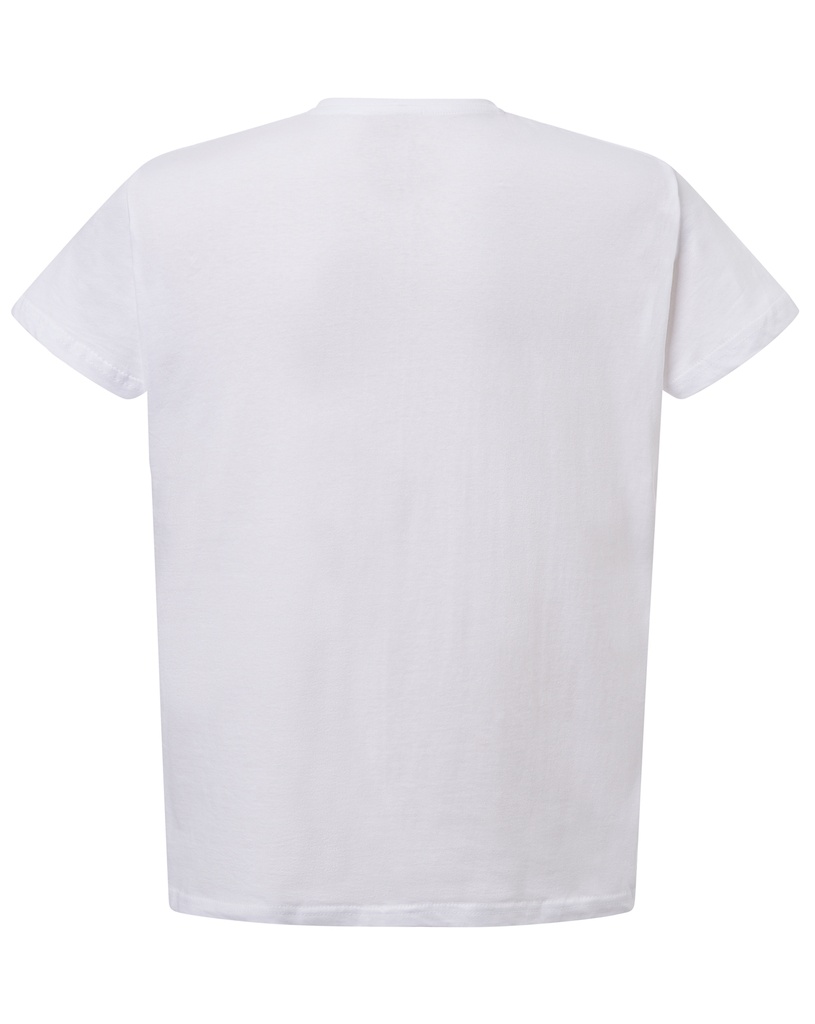 Damski t-shirt slim z dekoltem V, krótki rękaw - White
