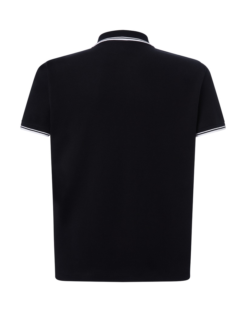 Męskie Polo Regular z Krótkim Rękawem - Black & White
