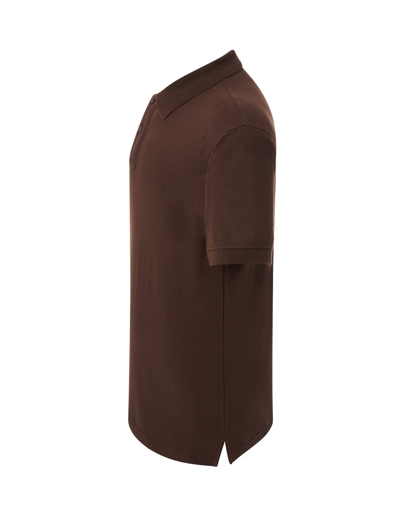 Męskie Polo Regular z Krótkim Rękawem - Chocolate