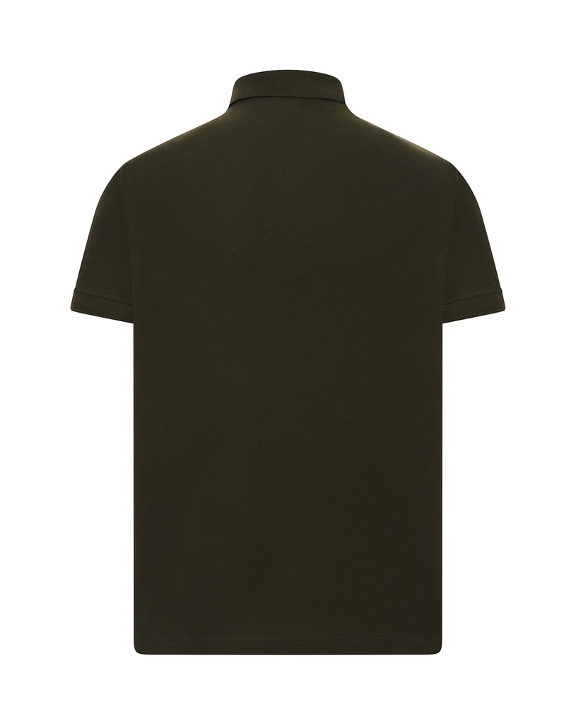 Męskie Polo Regular z Krótkim Rękawem - Forest Green