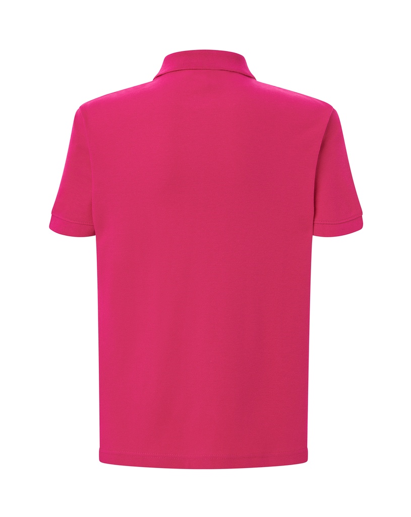 Męskie Polo Regular z Krótkim Rękawem - Fuchsia