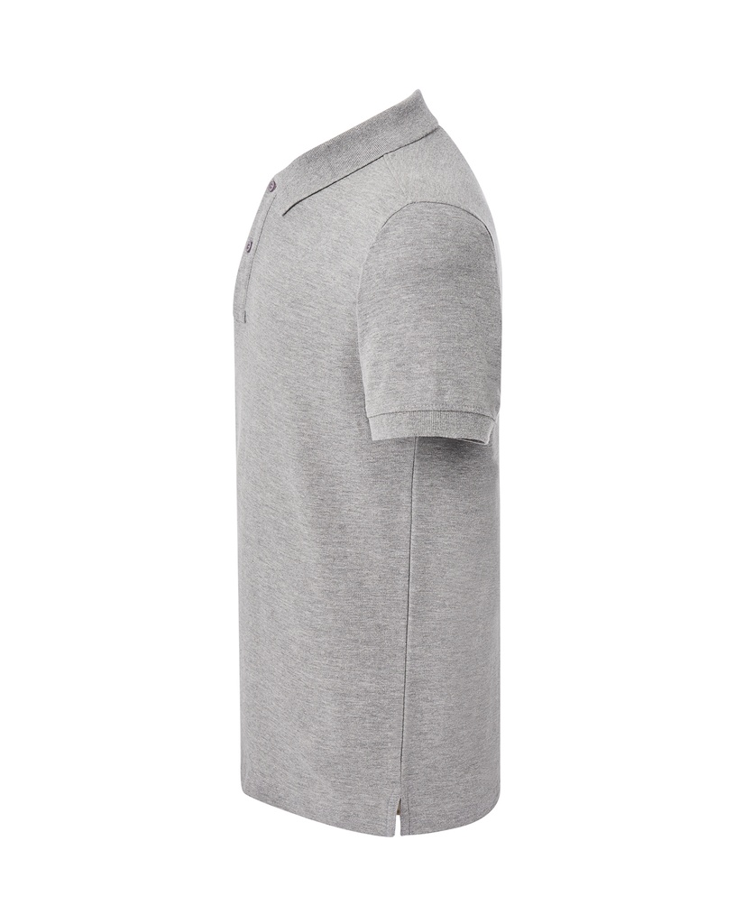 Męskie Polo Regular z Krótkim Rękawem - Grey Melange