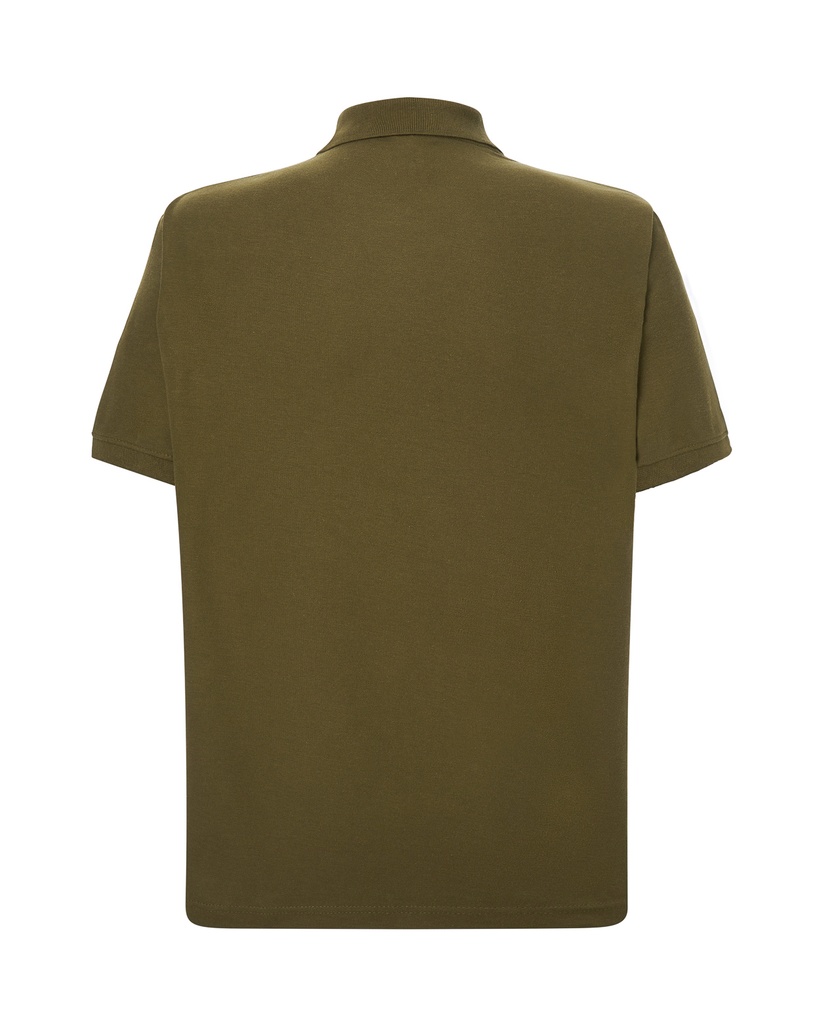 Męskie Polo Regular z Krótkim Rękawem - Khaki