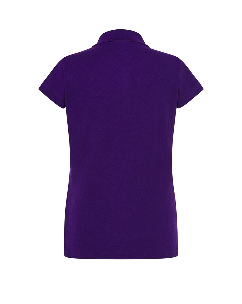 Damska koszulka polo Slim z krótkim rękawem - Purple