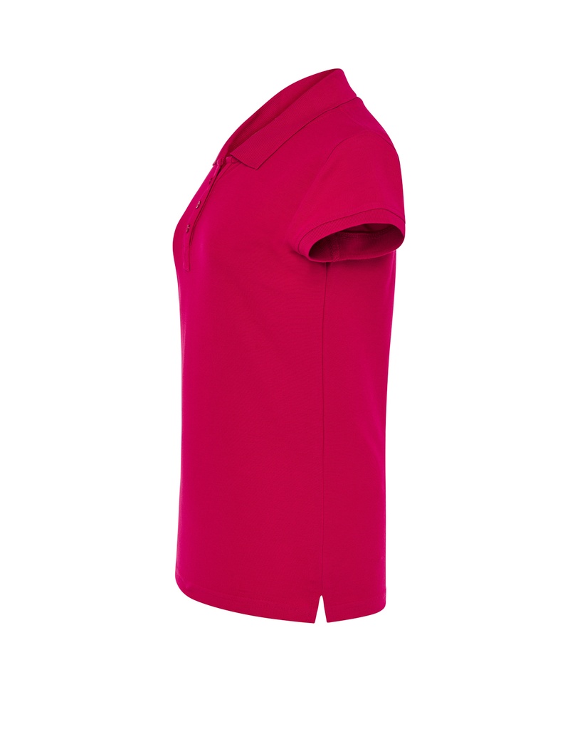 Damska koszulka polo Slim z krótkim rękawem - Raspberry