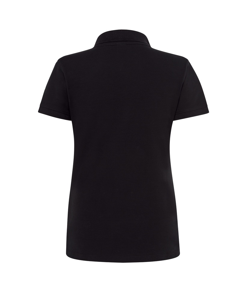 Damska koszulka polo Slim z krótkim rękawem - Black