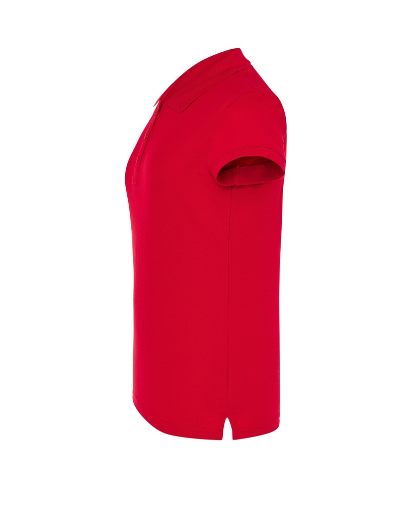 Damska koszulka polo Slim z krótkim rękawem - Red