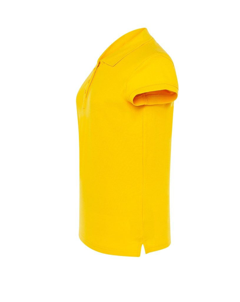 Damska koszulka polo Slim z krótkim rękawem - Gold