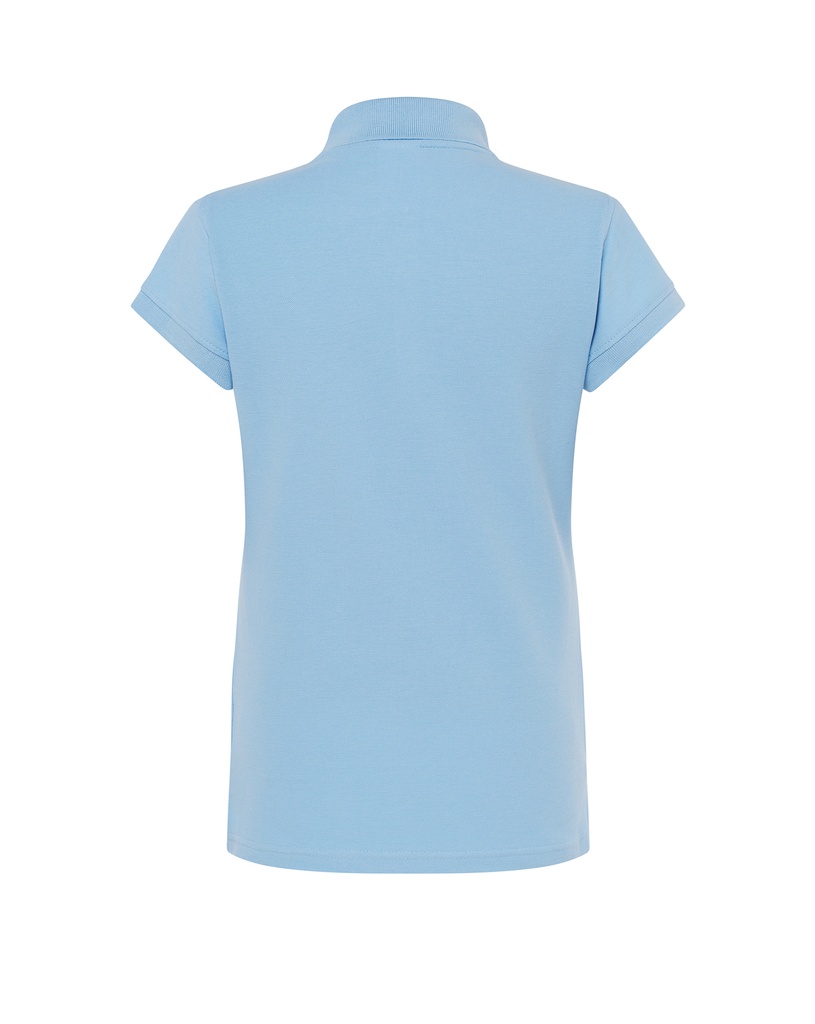 Damska koszulka polo Slim z krótkim rękawem - Sky