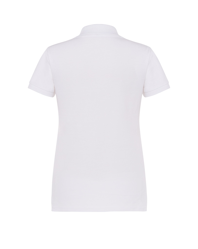 Damska koszulka polo Slim z krótkim rękawem - White