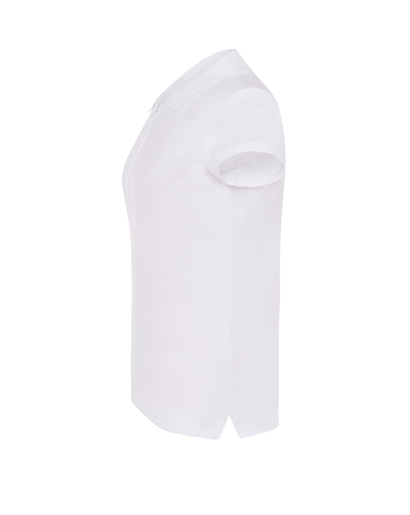 Damska koszulka polo Slim z krótkim rękawem - White